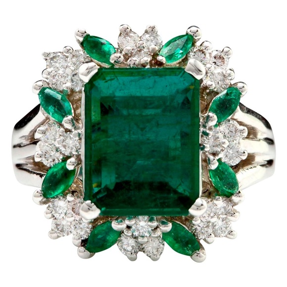 2008-E-EWEML-14R-6LG_1.jpg?v=  6.90 Ct Emerald & Diamond 14KW Gold Ring